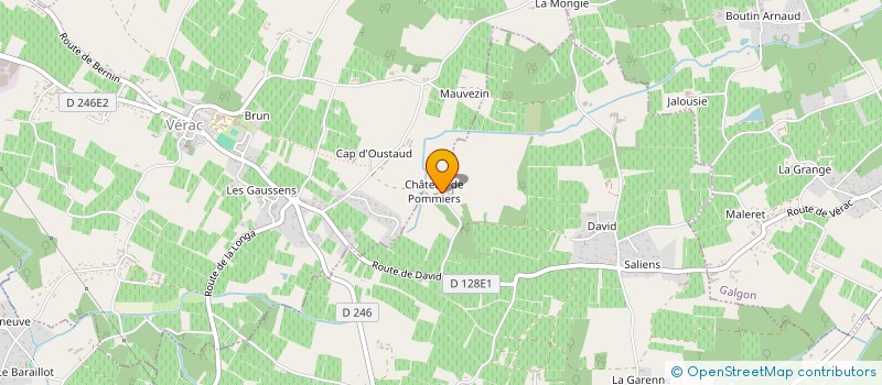 localisation de l'entreprise GAEC RECONNU DU CHATEAU POMMIER à VERAC