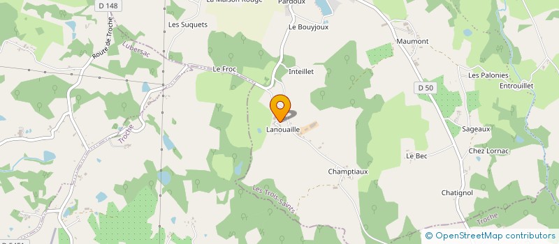 localisation de l'entreprise GAEC RECONNU DU FRAU  SAINT-PARDOUX-CORBIER