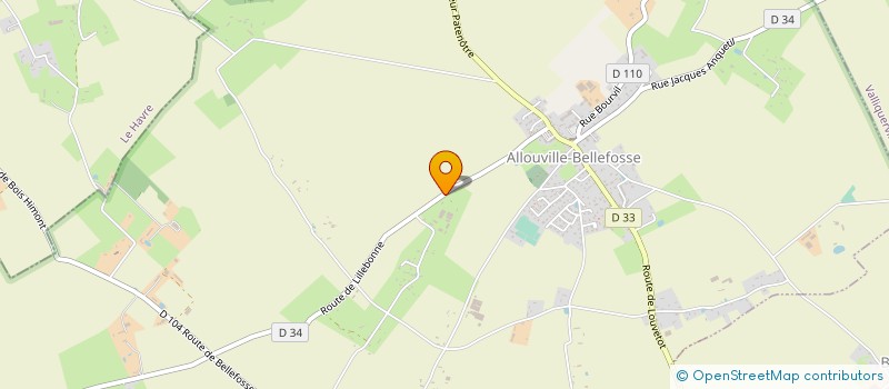 localisation de l'entreprise GAEC RECONNU DU HOULLEMARE à ALLOUVILLE-BELLEFOSSE