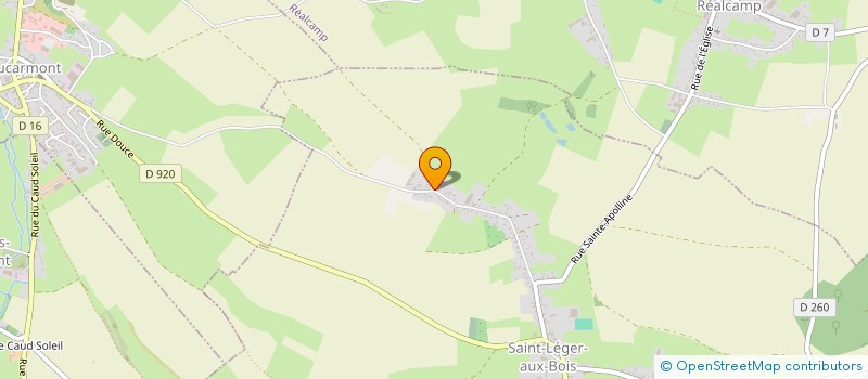 localisation de l'entreprise GAEC RECONNU DU MESNIL ALLARD à SAINT-LEGER-AUX-BOIS