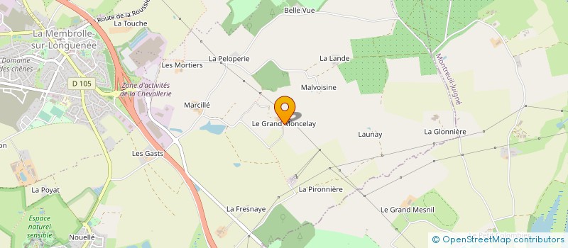 localisation de l'entreprise GAEC RECONNU DU MONCELAY à LONGUENEE-EN-ANJOU