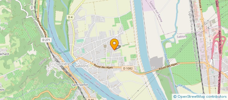 localisation de l'entreprise GAEC RECONNU DU RHONE  SABLONS