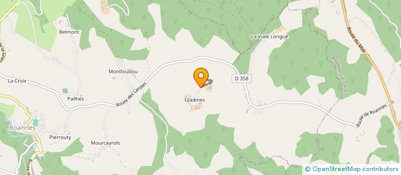 localisation de l'entreprise GAEC RECONNU LAVERGNE à ROANNES-SAINT-MARY