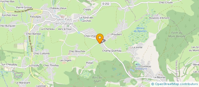 localisation de l'entreprise GAEC RECONNU LES CHALETS D'OCHE à SAINT-PAUL-EN-CHABLAIS