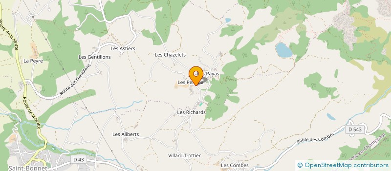 localisation de l'entreprise GAEC RECONNU LES HAUTES PRIM'HOLSTEIN à SAINT-BONNET-EN-CHAMPSAUR