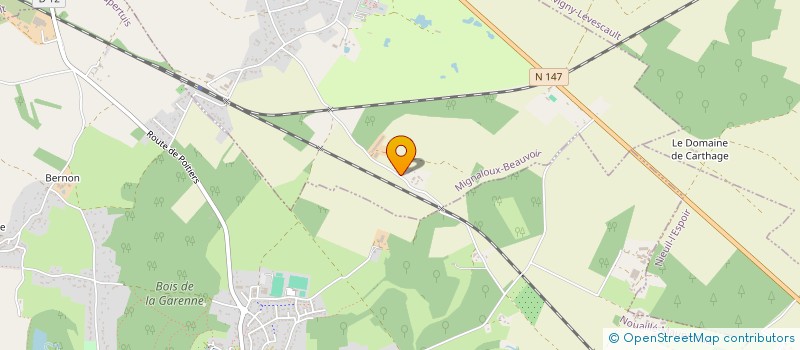 localisation de l'entreprise GAEC RECONNU PROUST-GIRARDIN  MIGNALOUX-BEAUVOIR