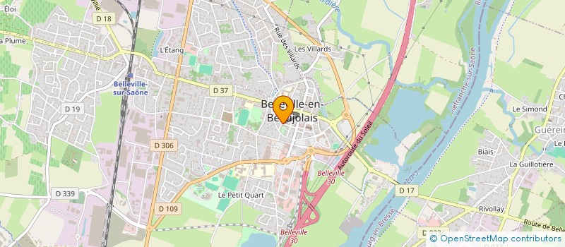 localisation de l'entreprise GAEC RECONNU SEGAUD-LES BRUYERES LACHAUX à BELLEVILLE-EN-BEAUJOLAIS