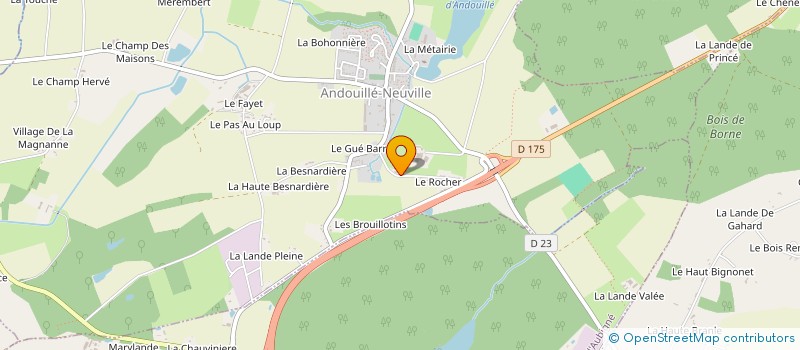 localisation de l'entreprise GAEC RECONNU SUR LE ROCHER à ANDOUILLE-NEUVILLE