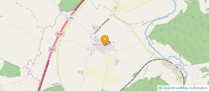 localisation de l'entreprise GAEC RECONNU THOUVENIN à BLEVAINCOURT