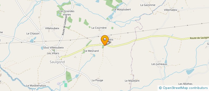 localisation de l'entreprise GAEC RIVAUD à SAULGOND