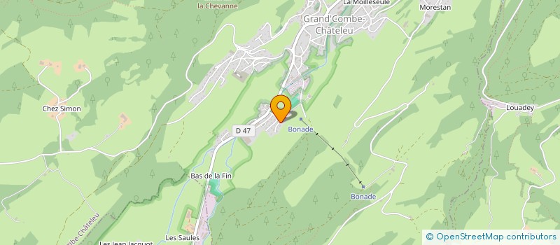 localisation de l'entreprise GAEC ROGNON DU THEVEROT  GRAND COMBE CHATELEU