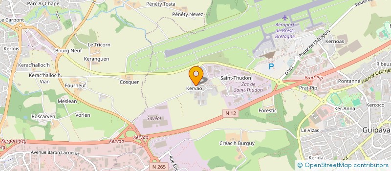 localisation de l'entreprise GAEC ROHOU-KERVAO  GUIPAVAS