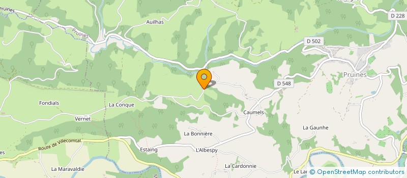 localisation de l'entreprise GAEC ROSE ET PASCAL CAVALIE  PRUINES