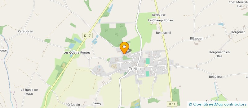 localisation de l'entreprise GAEC ROSMORDUC à CREDIN