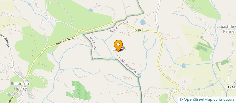 localisation de l'entreprise GAEC ROUMIGUIE à LABASTIDE-DE-PENNE