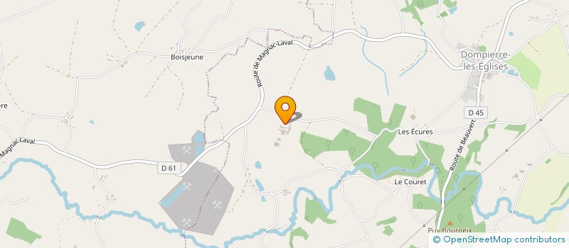 localisation de l'entreprise GAEC ROUSSEAU à DOMPIERRE-LES-EGLISES