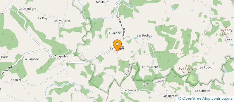 localisation de l'entreprise GAEC ROUX LE REINEIX LA TUILLERE à LA CROISILLE-SUR-BRIANCE
