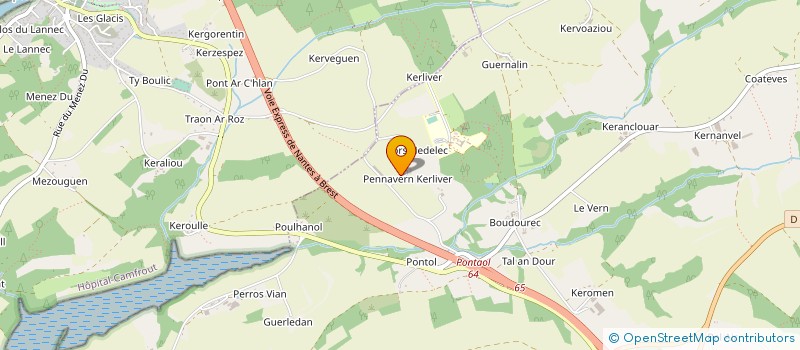 localisation de l'entreprise GAEC ROZ AVEL à IRVILLAC