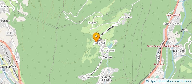 localisation de l'entreprise GAEC SAINT GUERIN à HAUTECOUR