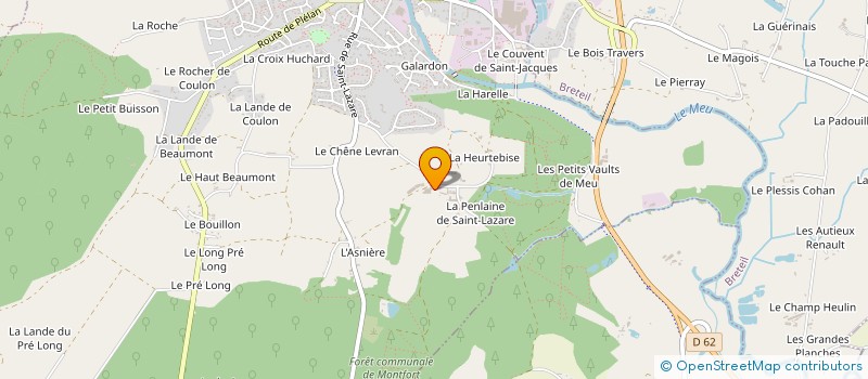 localisation de l'entreprise GAEC SAINT LAZARE à MONTFORT-SUR-MEU