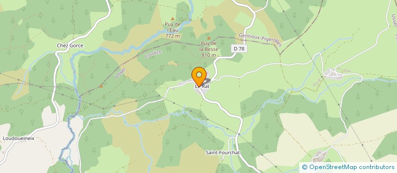 localisation de l'entreprise GAEC SAINT ROCH à PEYRELEVADE
