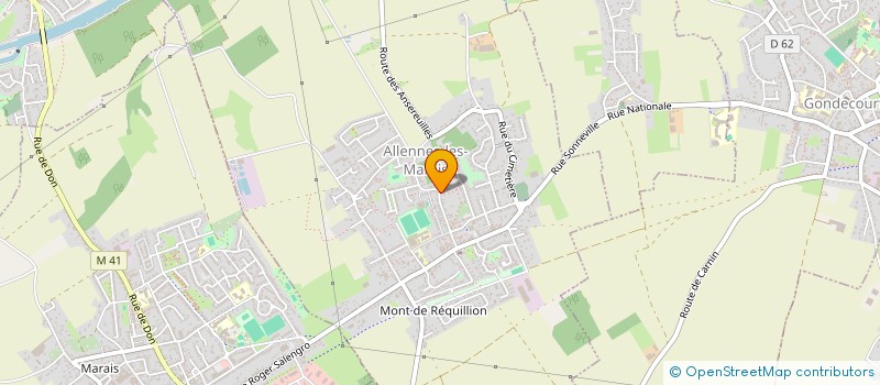 localisation de l'entreprise GAEC SARRAZIN à ALLENNES-LES-MARAIS