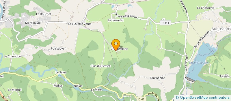 localisation de l'entreprise GAEC SAVELON à AUBUSSON-D AUVERGNE