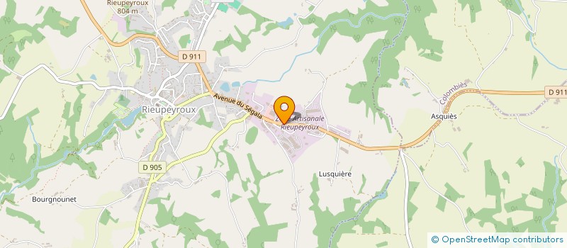 localisation de l'entreprise GAEC SEGALA AUBRAC  RIEUPEYROUX