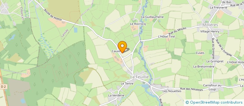 localisation de l'entreprise GAEC SERRE à LA FEUILLIE