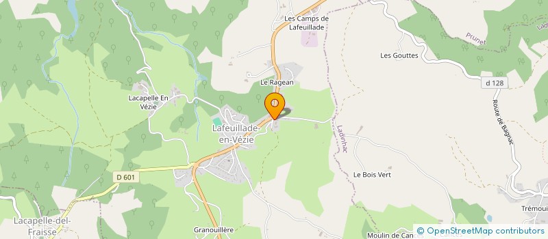 localisation de l'entreprise GAEC SERVANS à LAFEUILLADE-EN-VEZIE