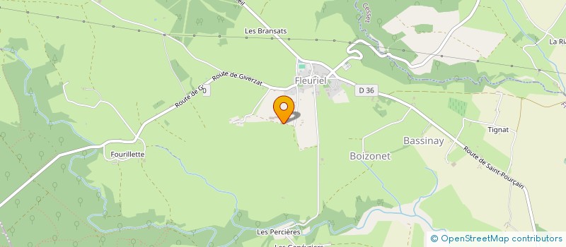 localisation de l'entreprise GAEC SOULIER à FLEURIEL
