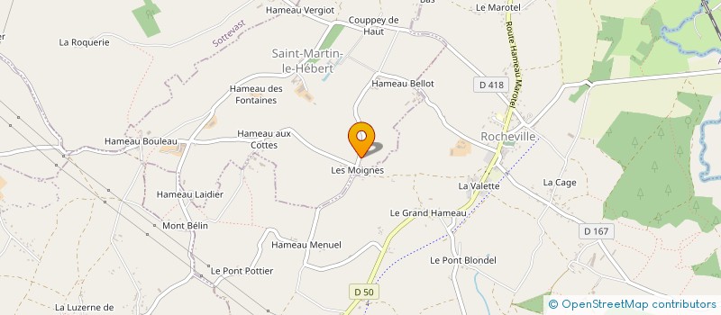 localisation de l'entreprise GAEC ST MARTIN à BRICQUEBEC-EN-COTENTIN