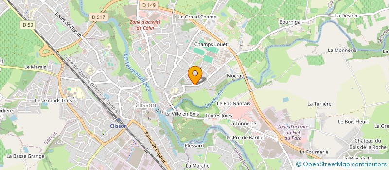 localisation de l'entreprise GAEC STEPHANE ET VINCENT PERRAUD à CLISSON
