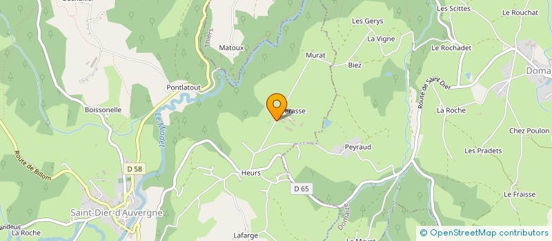 localisation de l'entreprise GAEC TEALLIER  ST DIER D AUVERGNE