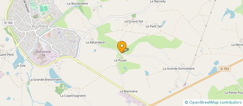 localisation de l'entreprise GAEC TERRE D'AVENIR à LA BRUFFIERE