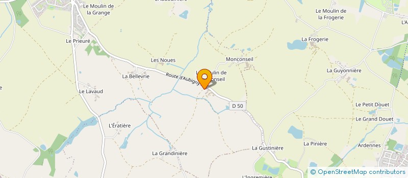 localisation de l'entreprise GAEC TEXIER à AUBIGNY-LES CLOUZEAUX