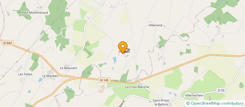 localisation de l'entreprise GAEC THIBAUD à DOMPIERRE-LES-EGLISES