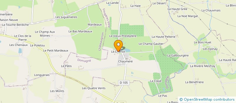 localisation de l'entreprise GAEC TOUCHAIS - LE BRIS  DOMAGNE