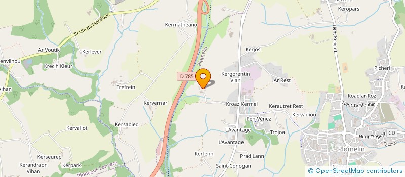 localisation de l'entreprise GAEC TOULLEC à PLOMELIN
