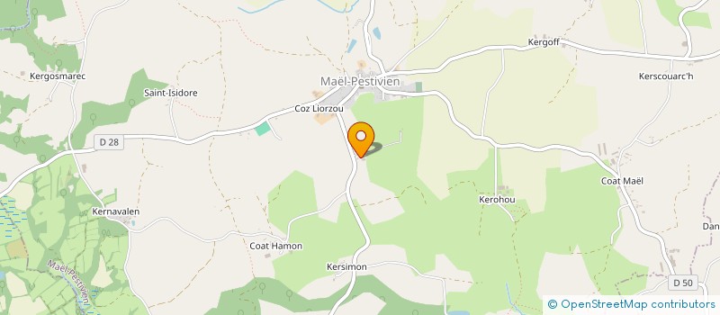 localisation de l'entreprise GAEC TOUPIN à BULAT-PESTIVIEN