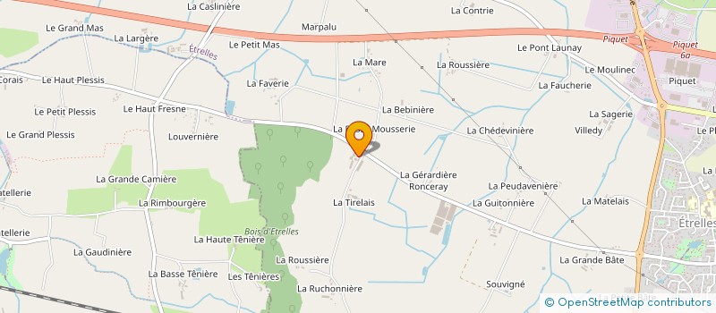 localisation de l'entreprise GAEC TPB  ETRELLES