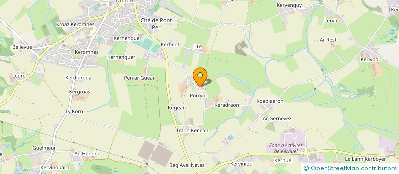 localisation de l'entreprise GAEC TREGUER à MILIZAC-GUIPRONVEL