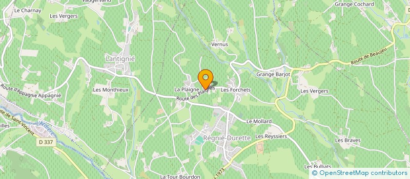 localisation de l'entreprise GAEC TRICHARD BERNARD LAURENT DIDIER à REGNIE-DURETTE