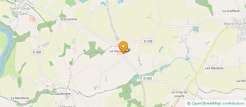 localisation de l'entreprise GAEC TURPIN-RAIMBAULT à MONTREUIL-POULAY