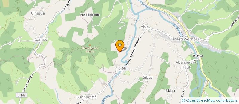 localisation de l'entreprise GAEC UHALTE BORDA  LAGUINGE-RESTOUE