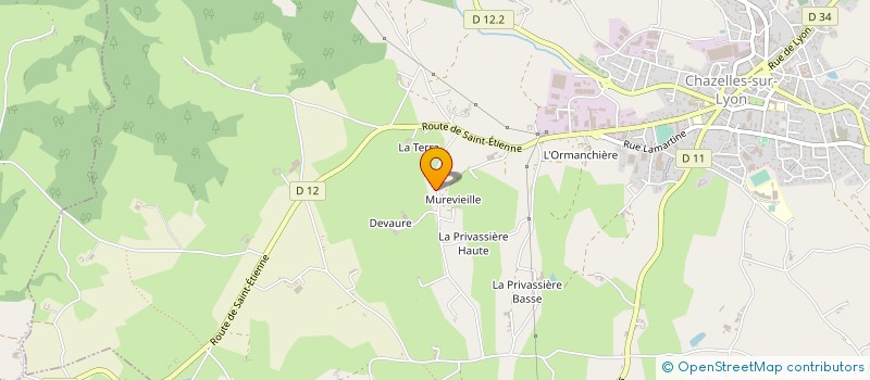 localisation de l'entreprise GAEC UNIVER à CHAZELLES-SUR-LYON