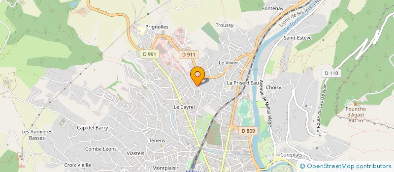 localisation de l'entreprise GAEC VAL RODE  MILLAU