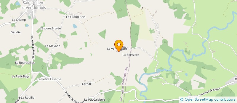 localisation de l'entreprise GAEC VEDRINE-DHUR à SAINT-JULIEN-LE-VENDOMOIS