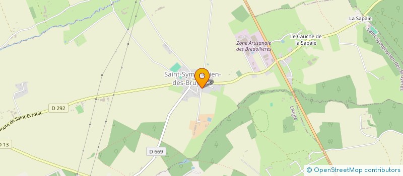 localisation de l'entreprise GAEC VERHAEGHE à SAINT-SYMPHORIEN-DES-BRUYERES