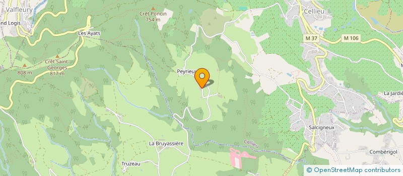 localisation de l'entreprise GAEC VERNET DE PEYRIEUX à CELLIEU
